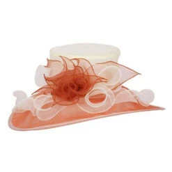 Easy Going Packable Organza Kentucky Derby Hat -Fashion hats 2011 Brown Cream 52385.1535589264.1280.1280