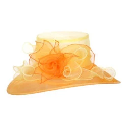 Easy Going Packable Organza Kentucky Derby Hat -Fashion hats 2011 Yellow Orange 28628.1549588872.1280.1280