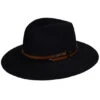 Stedman Wool Felt Velour Fedora In Black -Fashion hats Bailey Stedman Black 06173.1670982136.1280.1280
