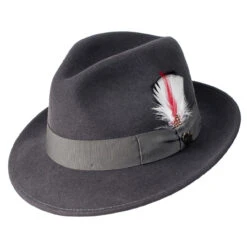 Milano, Wool Pinch-front Fedora By Bigalli -Fashion hats Bigalli Milano Fedora Dark Grey 15191.1648939695.1280.1280