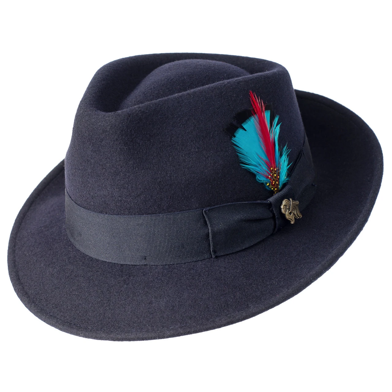 Wool Felt Teardrop Crown Fedora By Bigalli