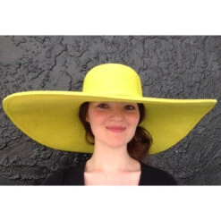 Big Brim Paper Braid Hat -Fashion hats Citron Big Brim Sun Hat 60653.1685042266.1280.1280