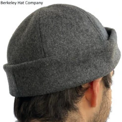 Davo Melton Wool Beanie Cap -Fashion hats Davo Grey 71904.1667685638.1280.1280