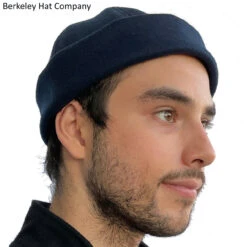 Davo Melton Wool Beanie Cap -Fashion hats Davo Navy 71621.1667685638.1280.1280