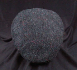 Flat Cap Fine Donegal Tweed In Blue With Color Flecks (IR95) -Fashion hats HB51 Irish Ivy shape top 71599.1667684933.1280.1280