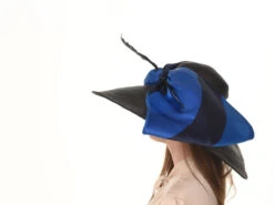 Hillary Stripe Derby Hat By Christine Moore - Berkeley Hat Company -Fashion hats Hillary stripe left side camhats SP22. 00379.1649630233.1280.1280