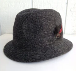 Irish Walking Hat Fine Weave Handwoven Wool Tweed