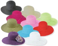 Crushable Wide Brim Straw Summer Hat -Fashion hats JS8454colors 59663.1653594264.1280.1280