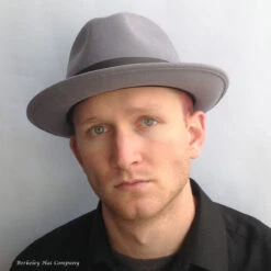 Milano, Wool Pinch-front Fedora By Bigalli -Fashion hats Milano Light Grey 58328.1648939695.1280.1280