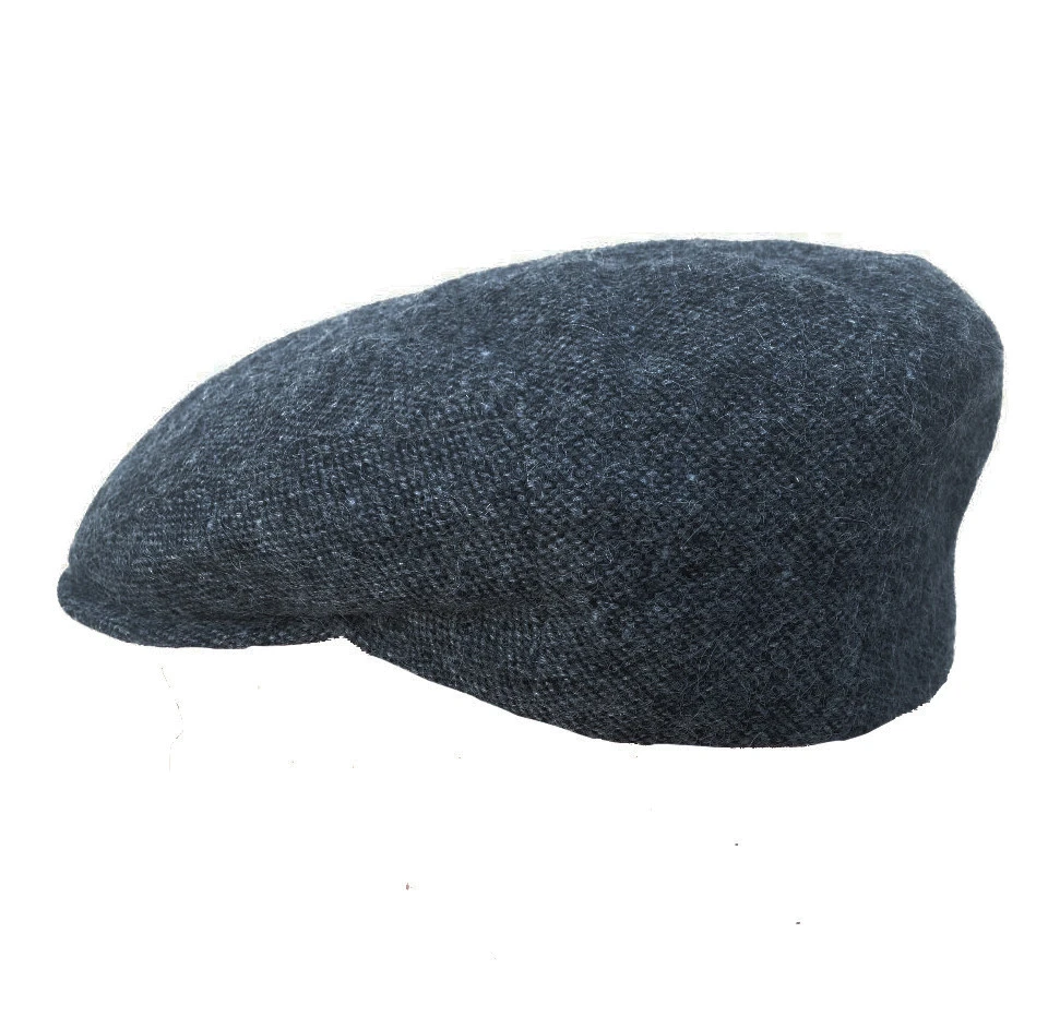 Pale Blue Heather Donegal Tweed Ivy Cap - Image 2