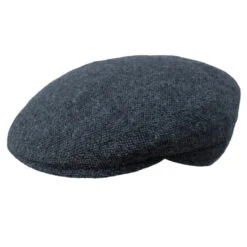 Pale Blue Heather Donegal Tweed Ivy Cap