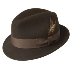 Soft Wool Fedora Hat 2 Inch Brim -Fashion hats Soft Wool Fedora Hat brown 65519.1667684109.1280.1280
