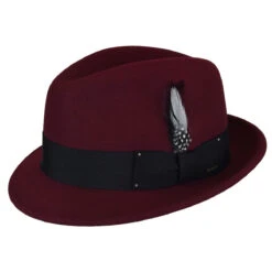 Soft Wool Fedora Hat 2 Inch Brim -Fashion hats Soft Wool Fedora Hat port 95539.1667684109.1280.1280