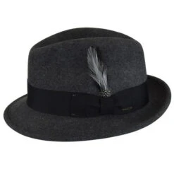 Soft Wool Fedora Hat 2 Inch Brim -Fashion hats Soft wool fedora black mix 83920.1667684109.1280.1280
