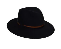 Stedman Wool Felt Velour Fedora In Black -Fashion hats Stedman black 2 23271.1670982136.1280.1280