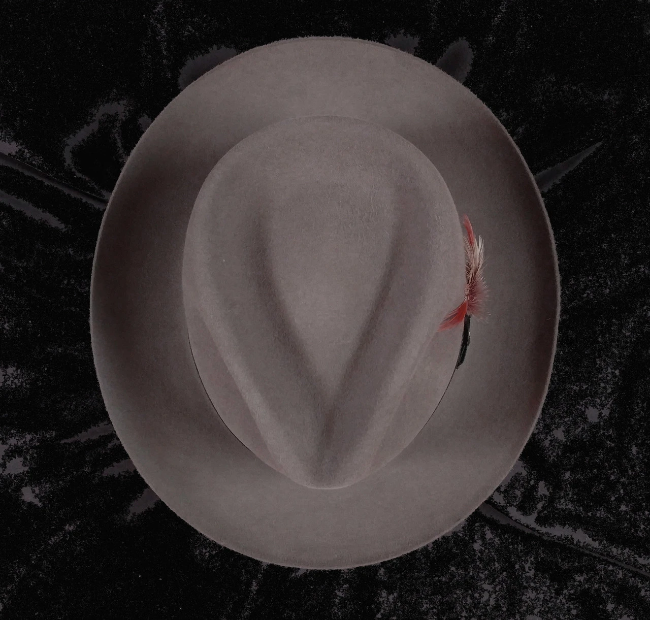 Grey Fur Felt Fedora, "Downs" By Stetson 4 Grey Fur Felt Fedora, "Downs" By Stetson - Image 2