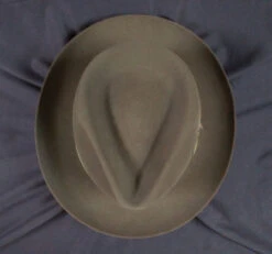 Stetson Fur Felt Fedora, "Downs" In Sage -Fashion hats Stetson Downs Sage top view 89178.1667685161.1280.1280