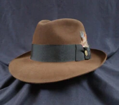 Stetson Temple Fedora Hat -Fashion hats Stetson Temple in Mink Brown 60926.1668209634.1280.1280