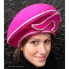 Vintage Formal Church Hat Fur Felt Fuchsia Pink Beret Style Feathers With Pin -Fashion hats VINTAGE Formal Church Hat FUR FELT Fuchsia Pink Beret Style Feathers Pin 2 17287.1667685114.1280.1280
