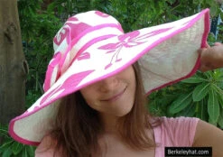 Women's Wide Brim Floral Print Sun Hat -Fashion hats Womens Summer Wide Brim Cloth Covered Straw Sun Hat Garden Pool Beach Party 7 12572.1667685016.1280.1280