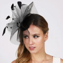 Contrasting Feather Fascinator -Fashion hats contrasting feather fascinator 9 82070.1642970942.1280.1280