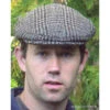 Harris Tweed Brown Plaid Houndstooth Flat Cap -Fashion hats harris tweed brown plaid houndstooth cap 17437.1667689401.1280.1280