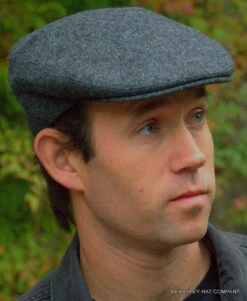Irish Driving Cap, Charcoal Grey Heather