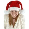 Knit Santa Hat Double Pom-Poms -Fashion hats knit santa hat double pom poms 7 06550.1499709897.1280.1280 97649.1667689446.1280.1280