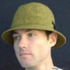 Irish Walking Hat Olive/Gold Donegal Tweed IR09 -Fashion hats mens irish walking hat in olive gold donegal tweed 2 54452.1668029557.1280.1280