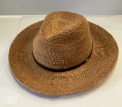 Crocheted Raffia W/ Leather Band - Berkeley Hat Company