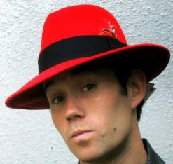 Red Fedora Hat