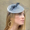 Swirl Dish Fascinator With Black Veil 1 Swirl Dish Fascinator With Black Veil -Fashion hats swirl dish fascinator 12 77899.1649889613.1280.1280