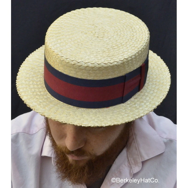 Rare Vintage Sennit Straw Boater Made In Japan 3 Rare Vintage Sennit Straw Boater Made In Japan