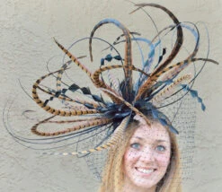 Winner's Circle Pheasant Feather Fascinator