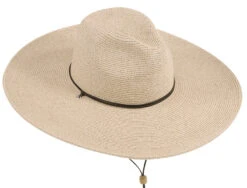 Women's Large Brim Fedora Hat With Chincord